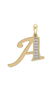 Gold Alphabet A charm